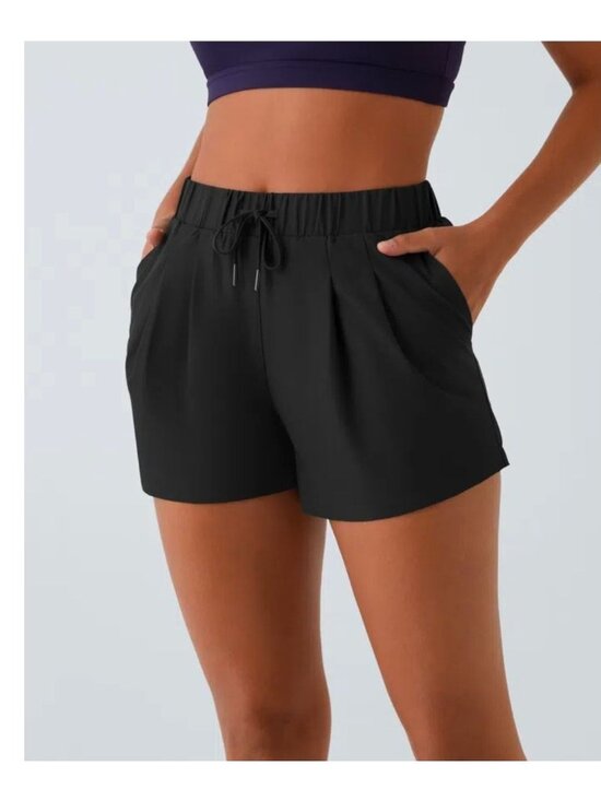 HALARA Pants - Halara shorts mid rise elastic waistband black size small 3" inseam